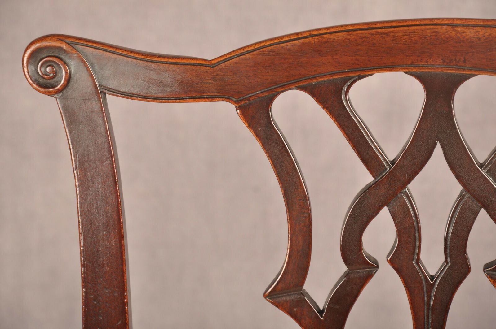 Set Of Six Mahogany Chippendale Chairs photo vintage