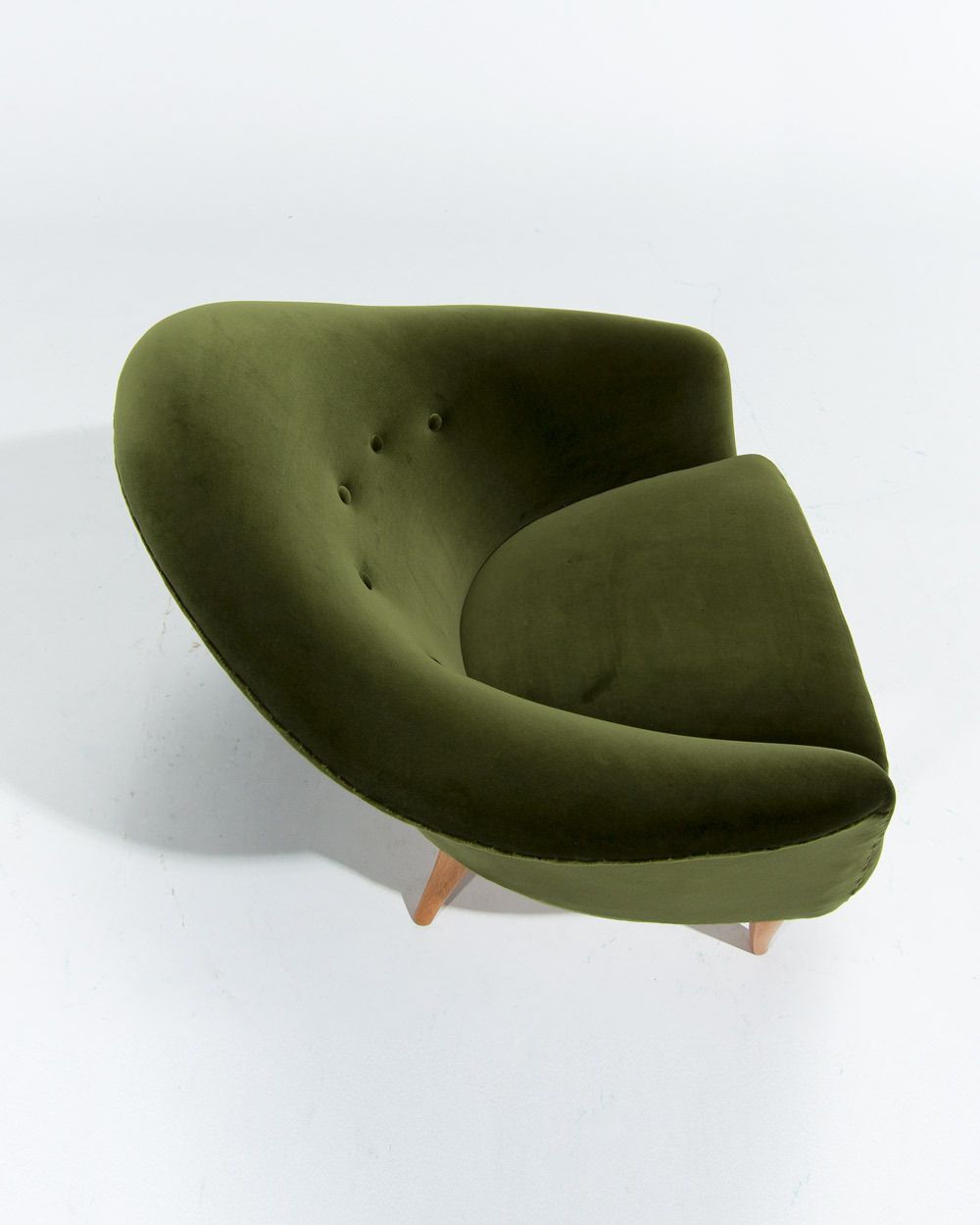 Little Adam Chair By Kerstin Horlin Holmquist In Green Velvet, Swedish 1950’s Mid Century Furniture photo buy