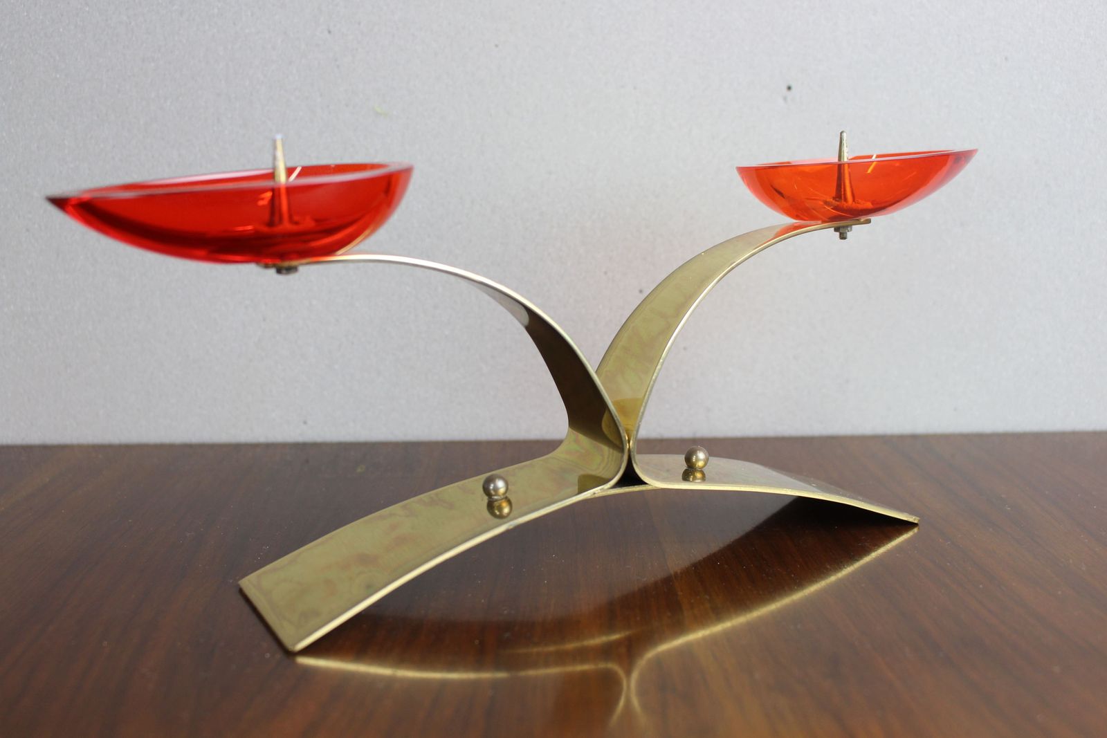 Smart Brass Candleholder Circa 1960 Possibly French photo furniture
