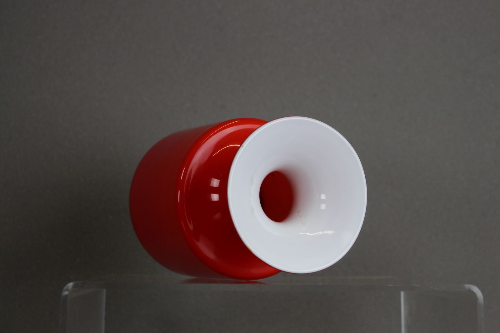Holmegaard Orange/Red Carnaby Glass Vase By Per Lutken photo for sale