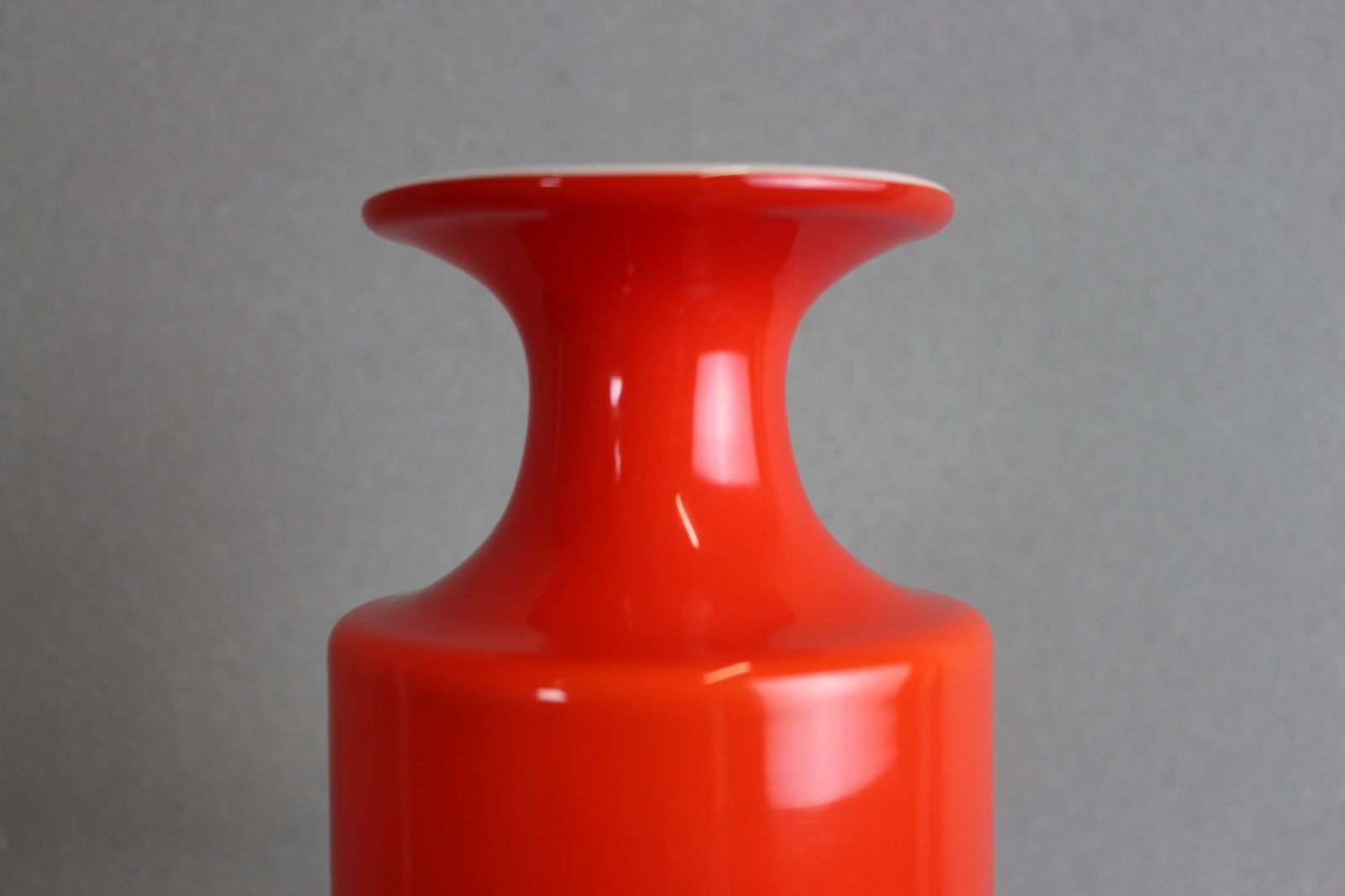 Holmegaard Orange/Red Carnaby Glass Vase By Per Lutken photo 87.5