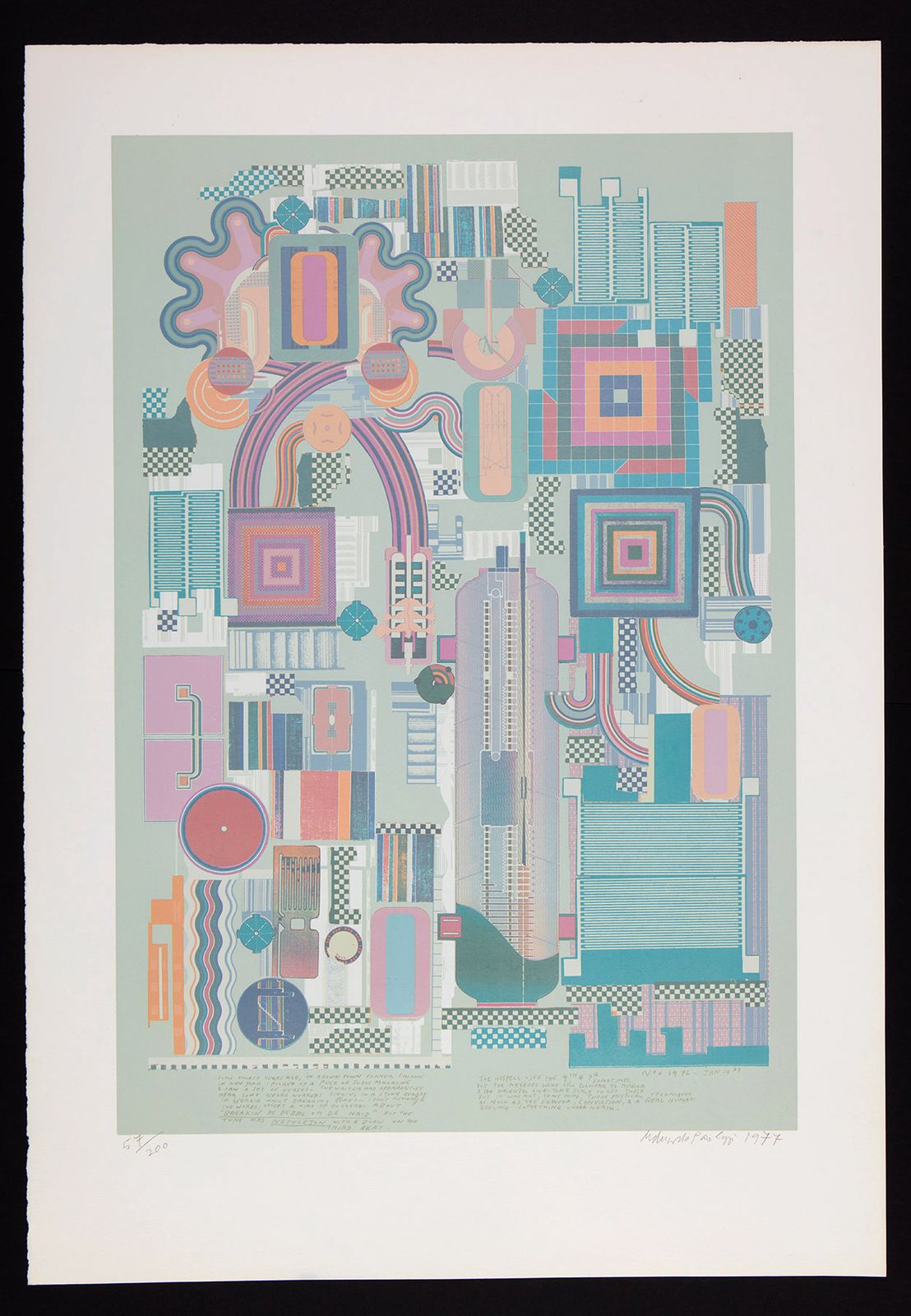 Eduardo Paolozzi   Nettleton, From Calcium Light Night (1977), Signed Print photo 1495.0