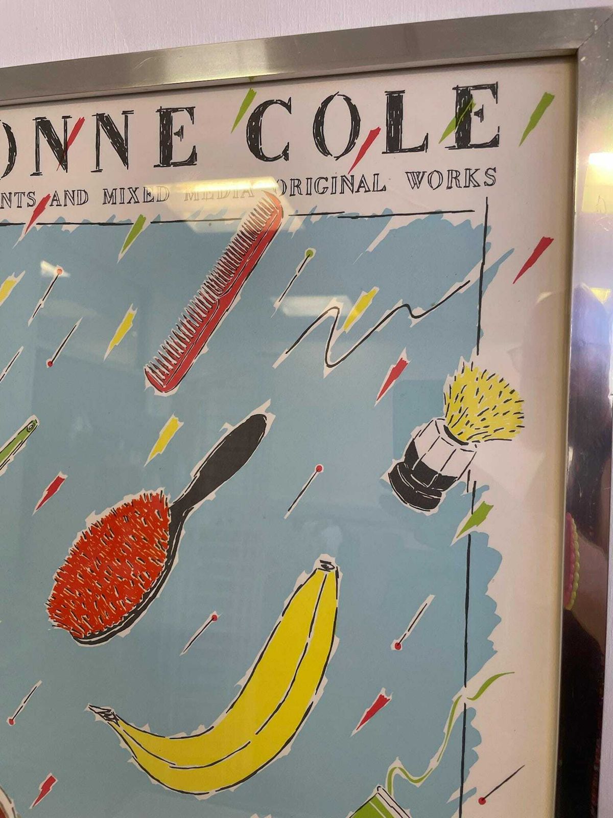 Yvonne Cole And Thumb Gallery Exhibition Poster 1980 photo for sale
