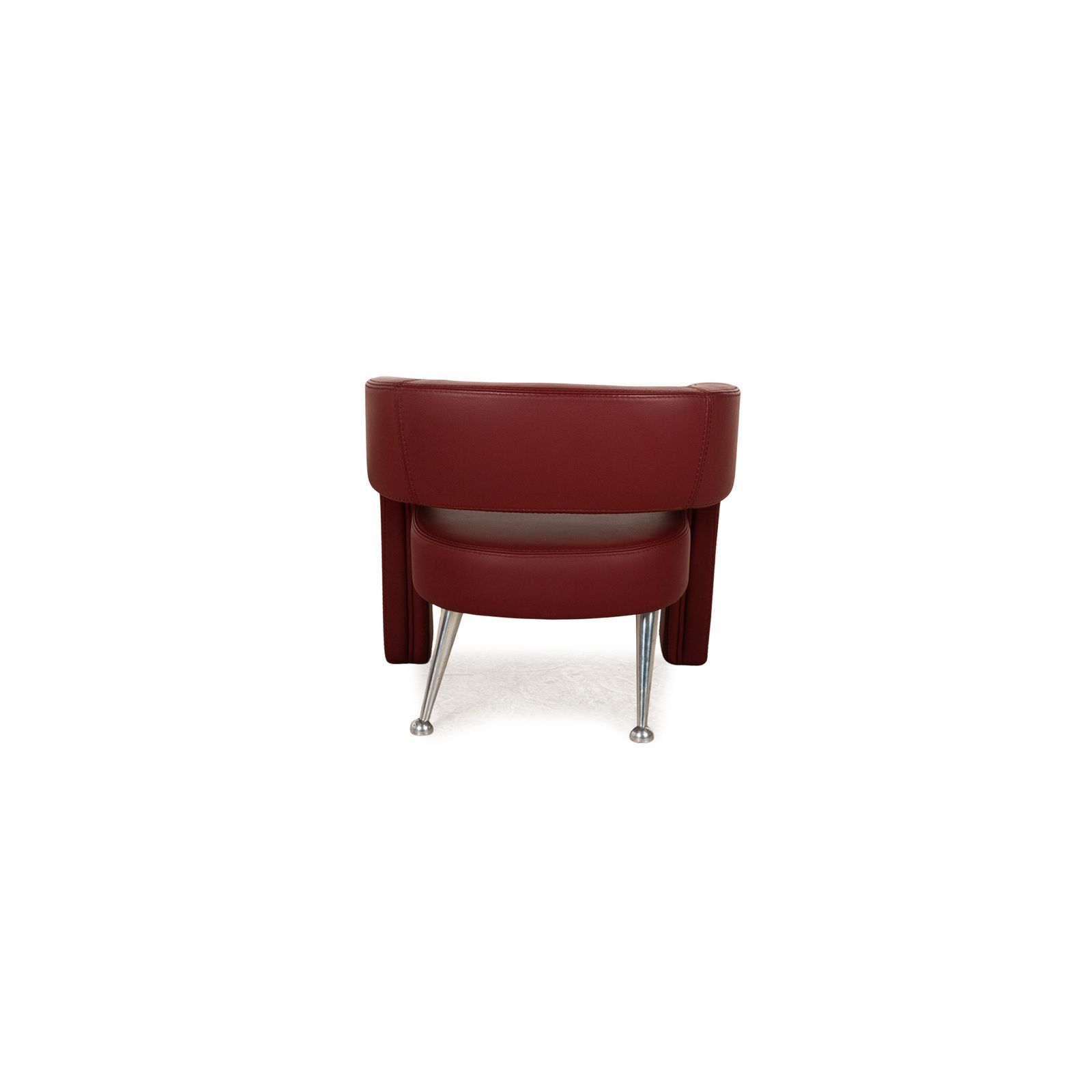 photo furniture Ensemble de fauteuils Formenti Wave en cuir rouge