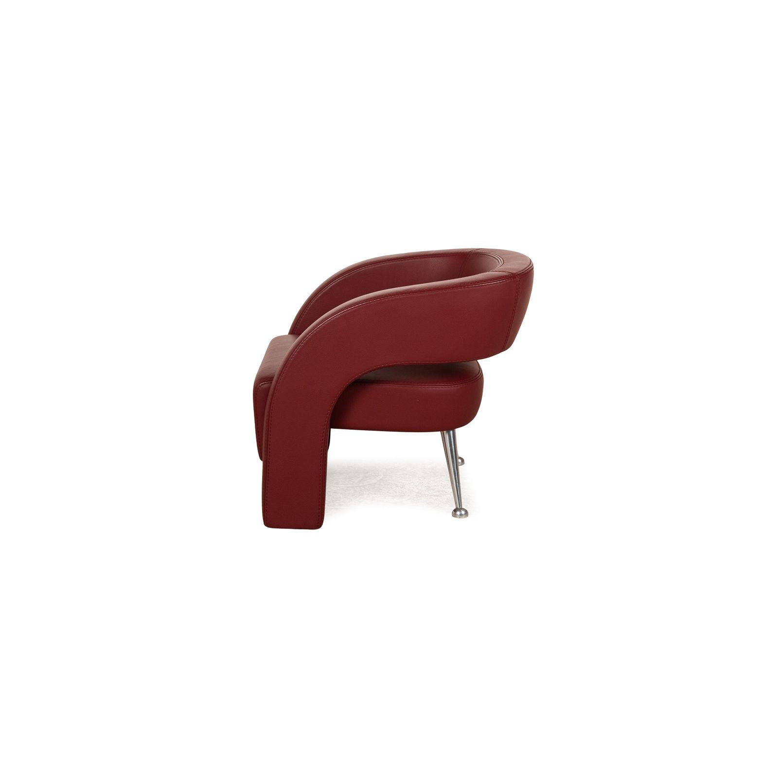 photo for sale Ensemble de fauteuils Formenti Wave en cuir rouge