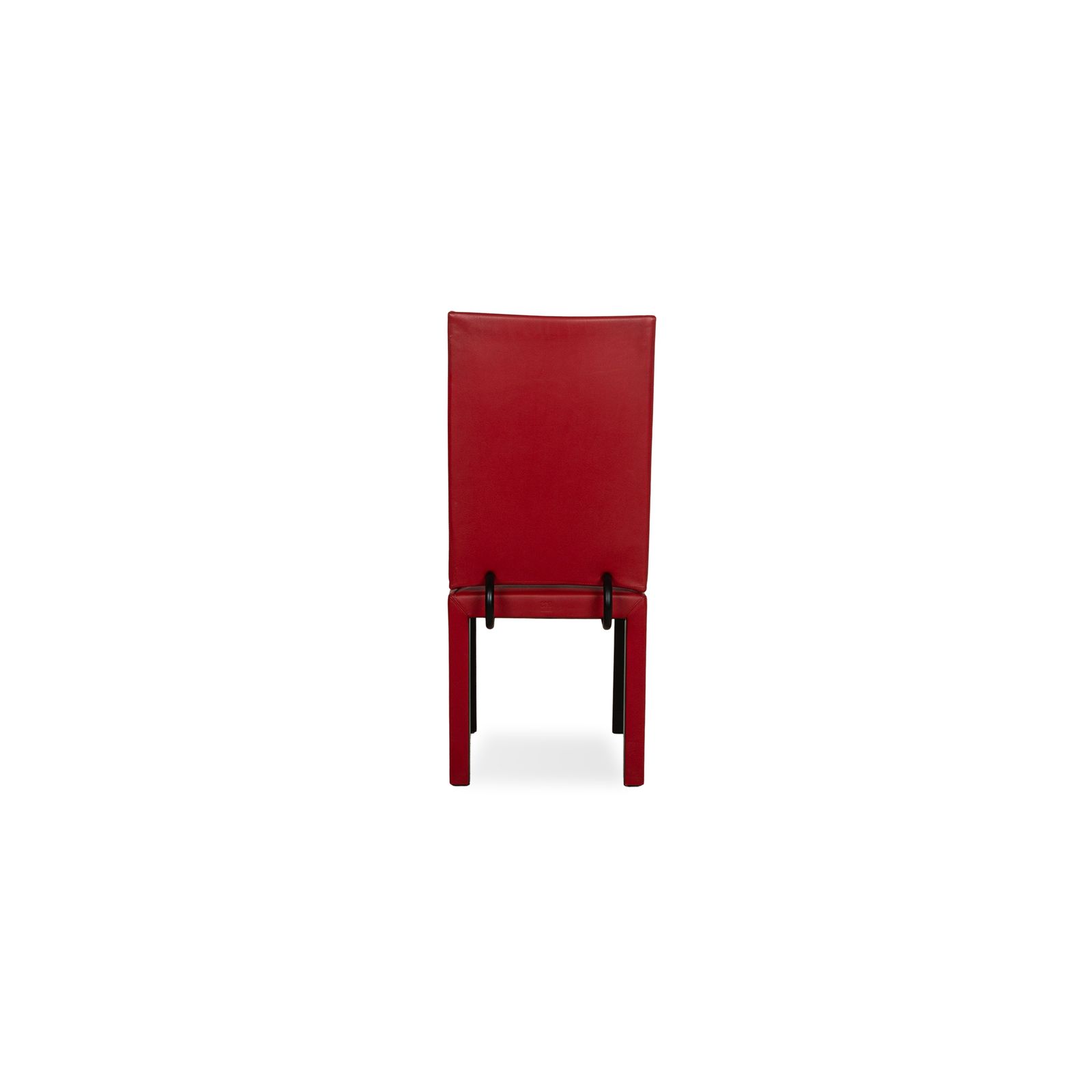 photo for sale Set Of 6 B&B Italia Arcadia Leather Chairs Red Dining Room Arcalla