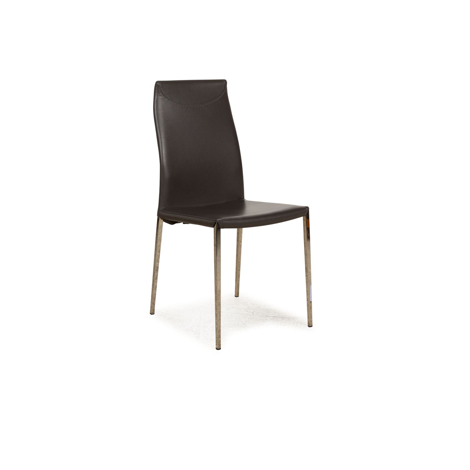 Set Van 4 Cattelan Italia Maya Leren Stoelen Grijs Eetkamer photo vintage