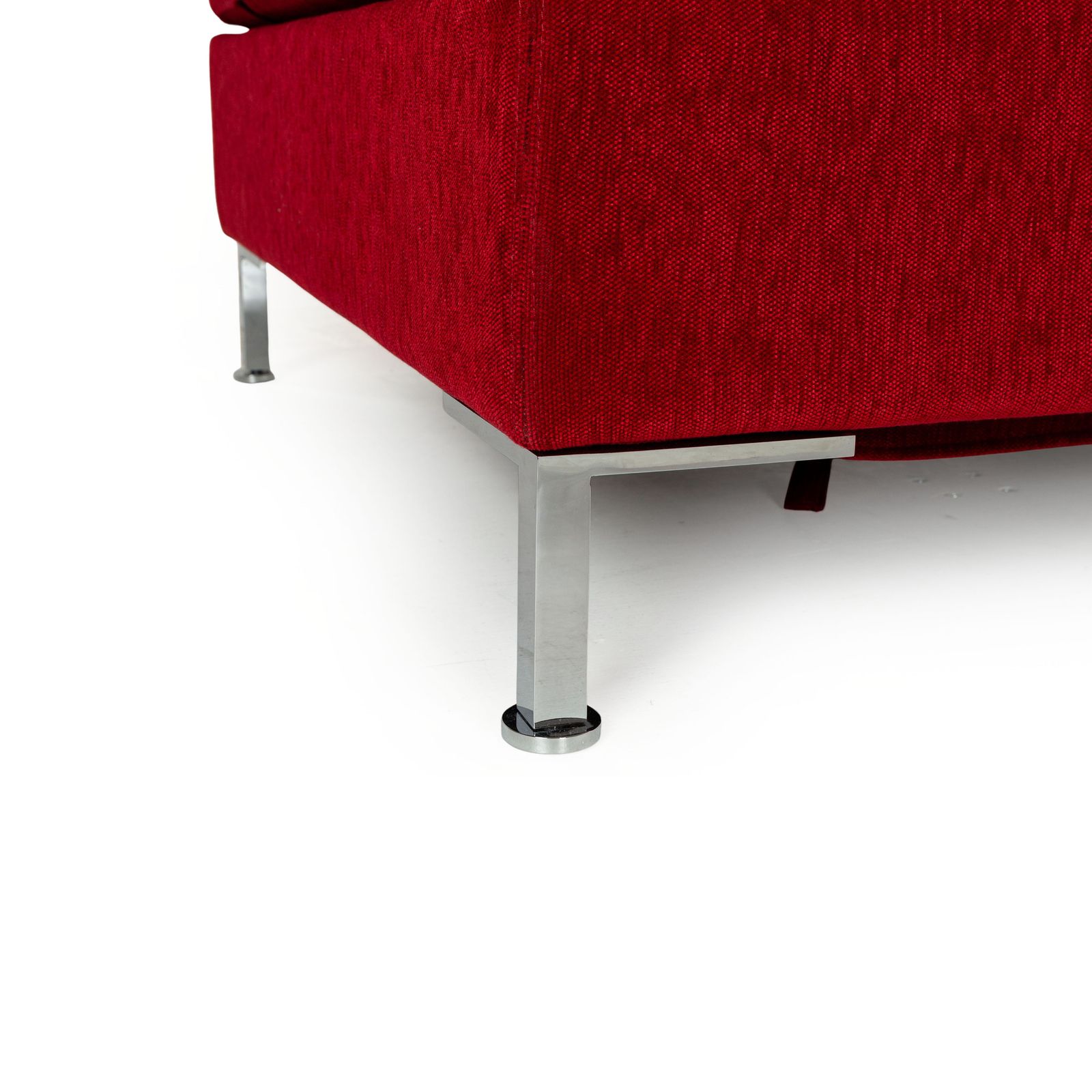 Canapé d'angle Brühl Alba en tissu rouge, fonction manuelle photo for sale