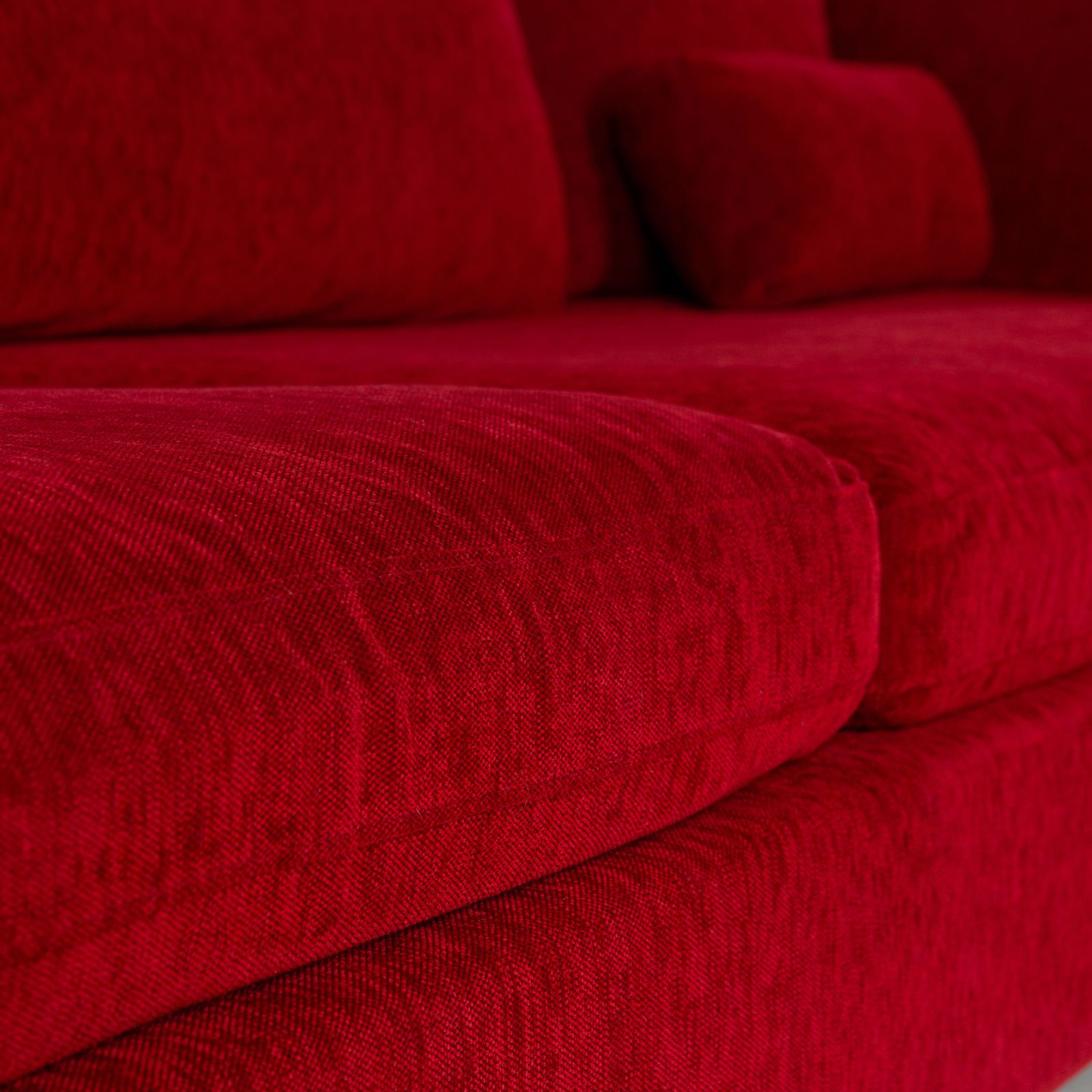 Canapé d'angle Brühl Alba en tissu rouge, fonction manuelle photo Mobilier