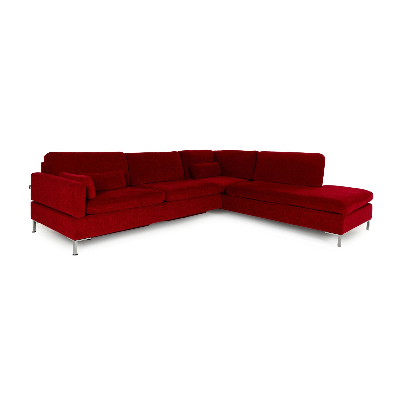 Canapé d'angle Brühl Alba en tissu rouge, fonction manuelle photo buy