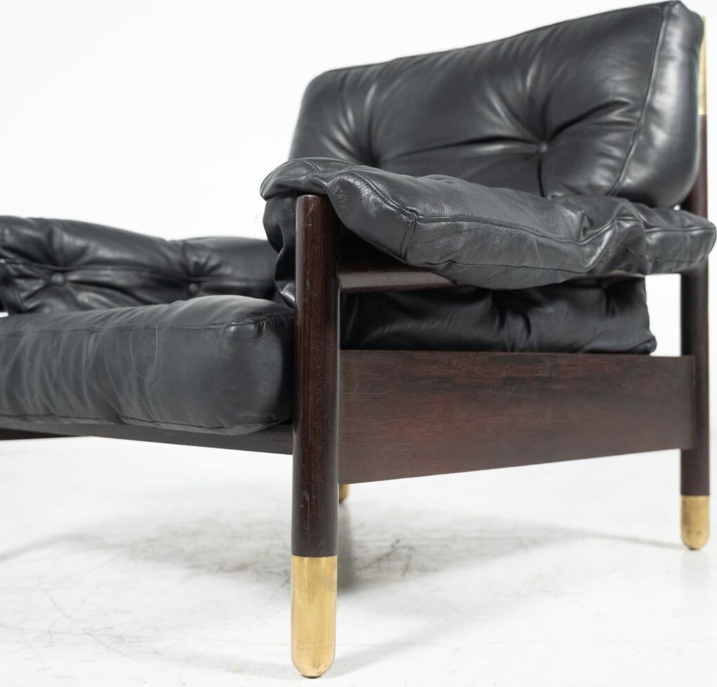 photo vinterior Pair Of “Sella” Armchairs With Ottoman By Carlo De Carli For Sormani, 60s