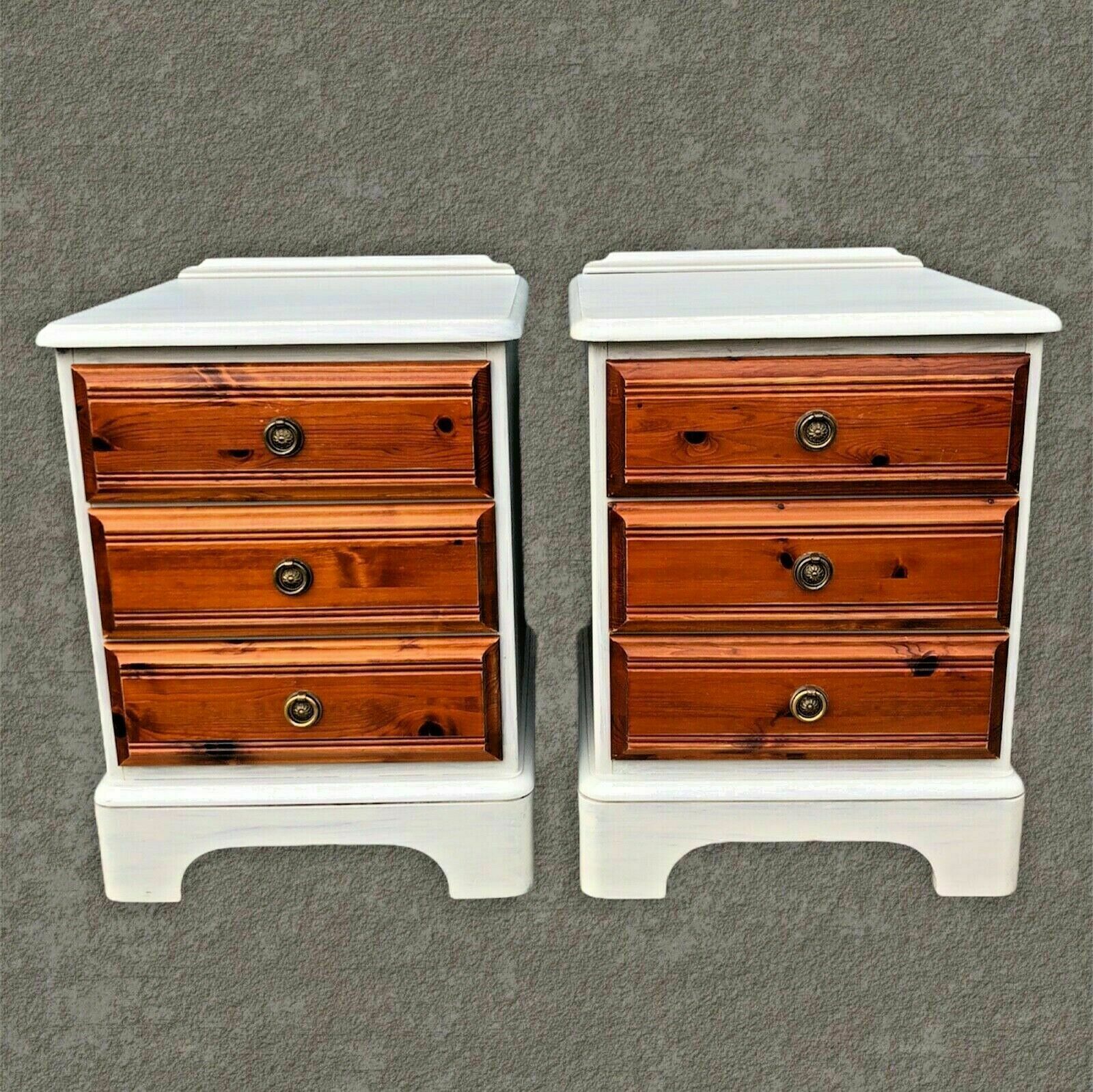 Pair Of Refinished Pine Bedside Chests / Bedside Tables