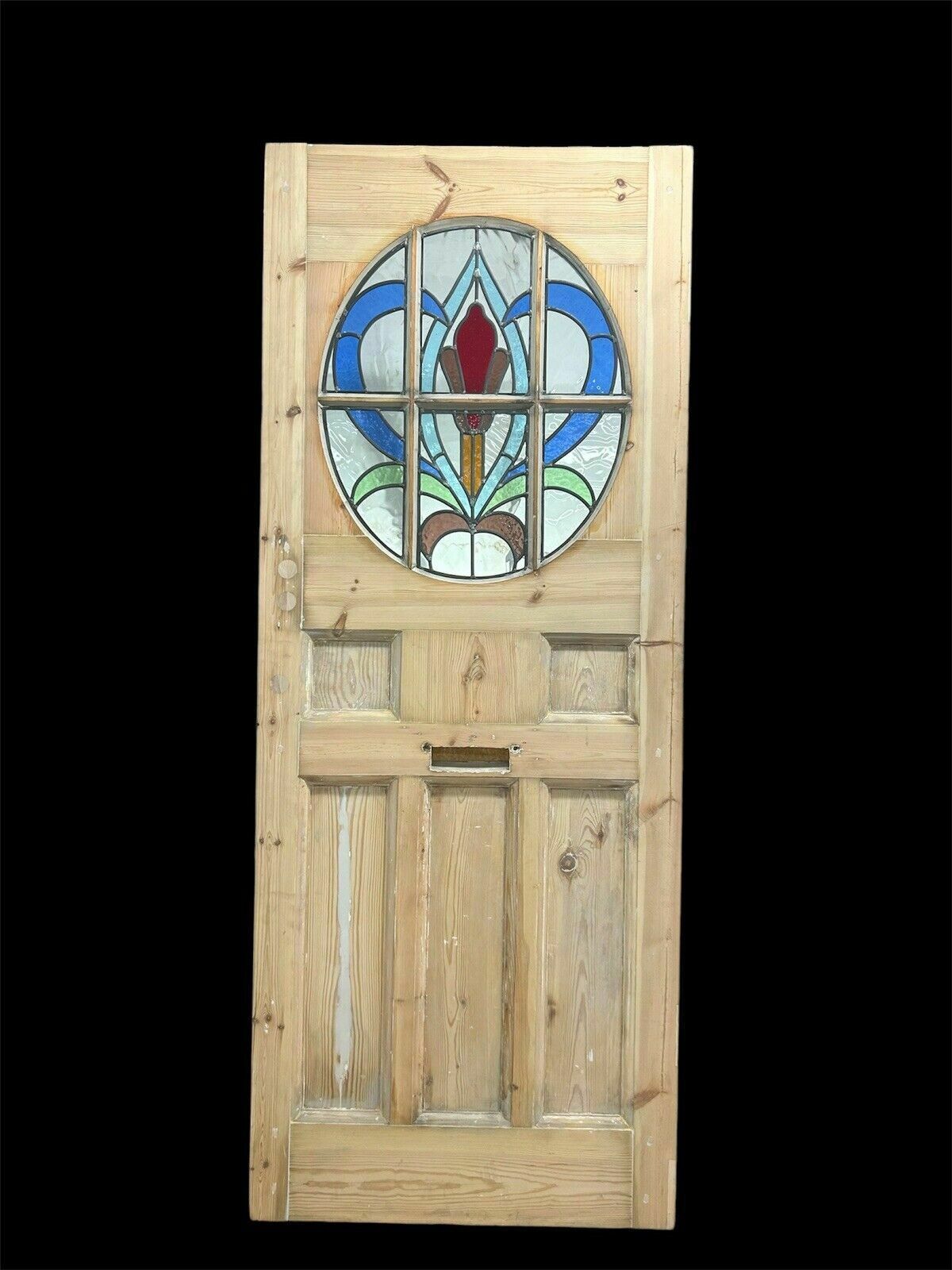 Art Deco Front Door Period Stained Glass Old Reclaimed Antique Lead Wood 20s 30s photo buy