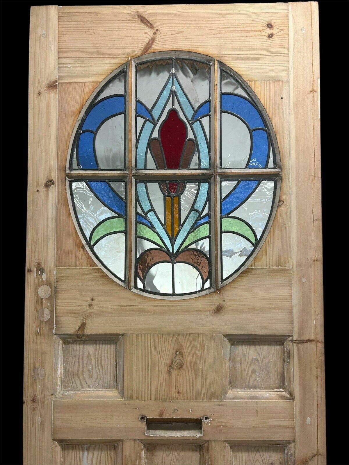 photo furniture Art Deco Front Door Period Stained Glass Old Reclaimed Antique Lead Wood 20s 30s
