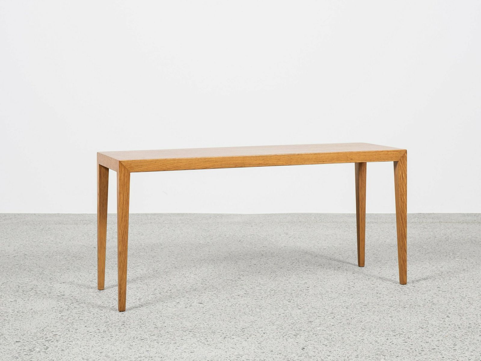 Midcentury Danish Set Of 3 Side Tables In Oak By Severin Hansen For Haslev 1960s photo furniture