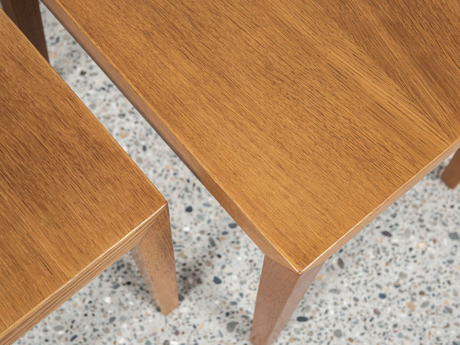 Midcentury Danish Set Of 3 Side Tables In Oak By Severin Hansen For Haslev 1960s photo buy