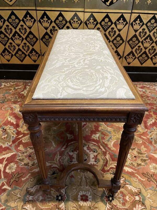 Banc De Piano Style Louis XVI Assise Tissu photo for sale