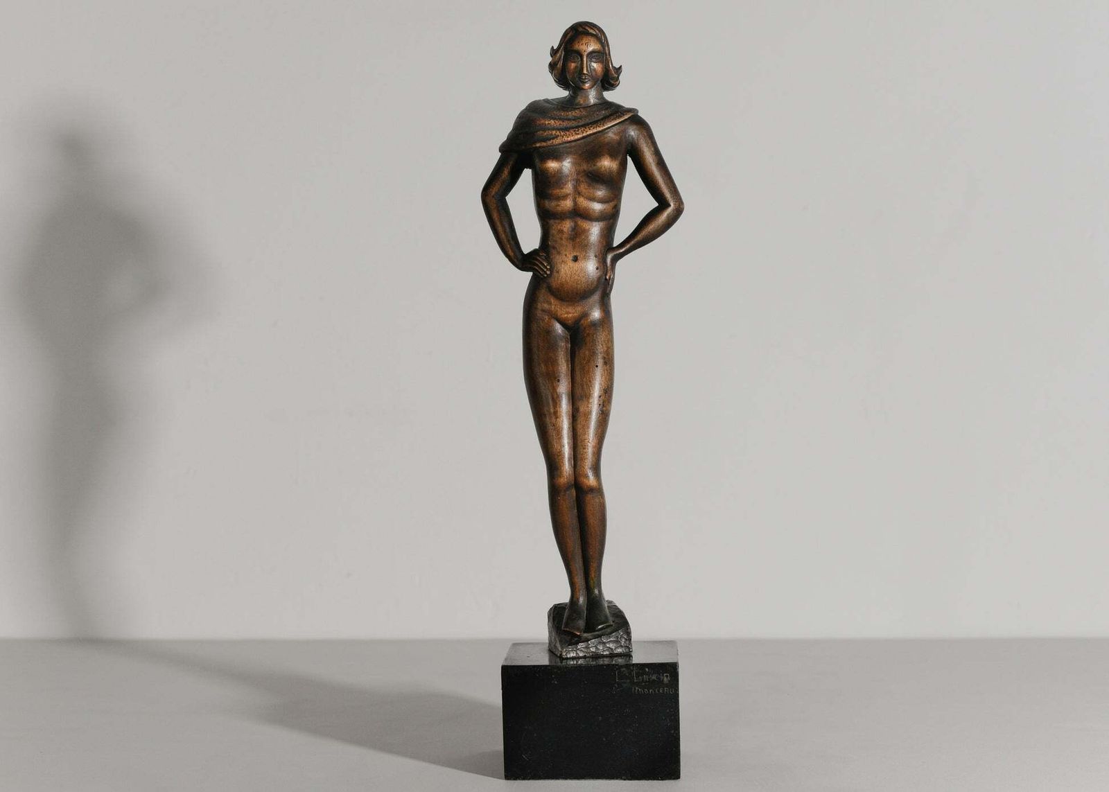L. Garcia   Monceau   Female Nude With Draped Shawl