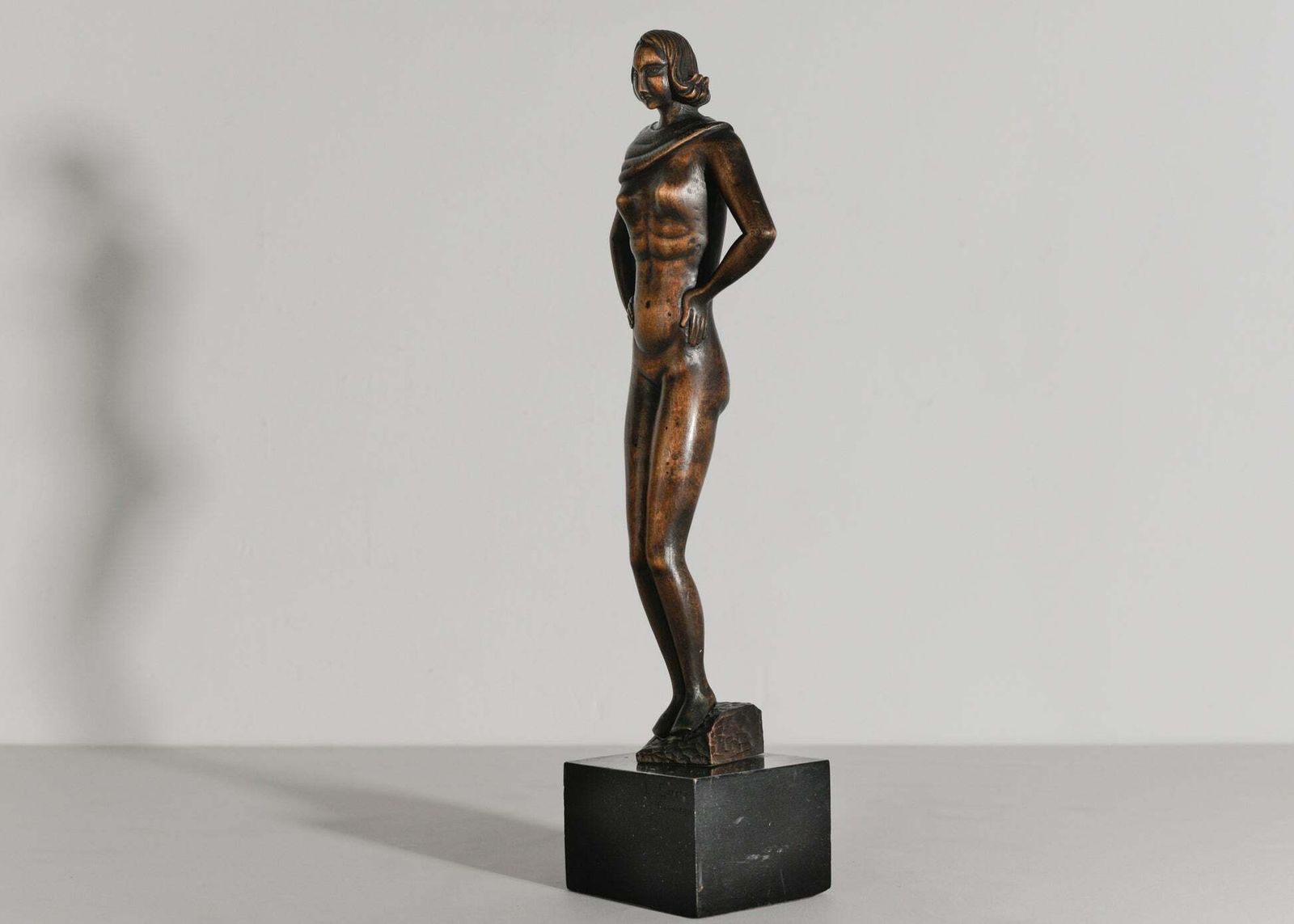 L. Garcia   Monceau   Female Nude With Draped Shawl photo for sale
