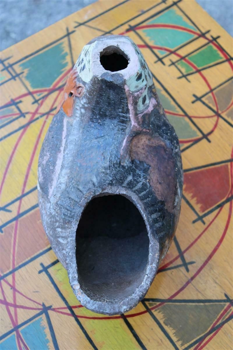 Ceramic Vase Italian Mid Century Sardinian Style Fancello Edina Altara 1950 photo vinterior