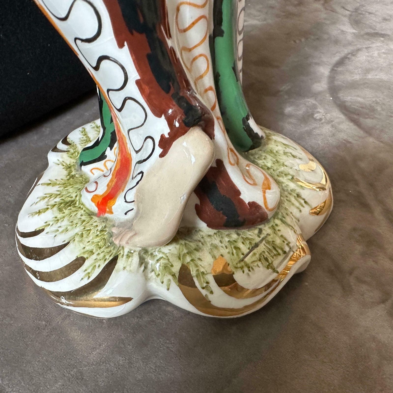 744.0 1950s Mid Century Modern Ceramic Italian Figure Of A Woman With Fishes photo