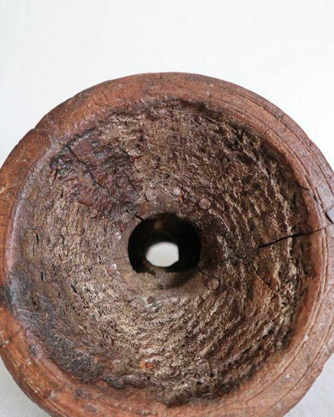 photo for sale Mid 19th Century Indian Hand Carved Wooden Rice Separator