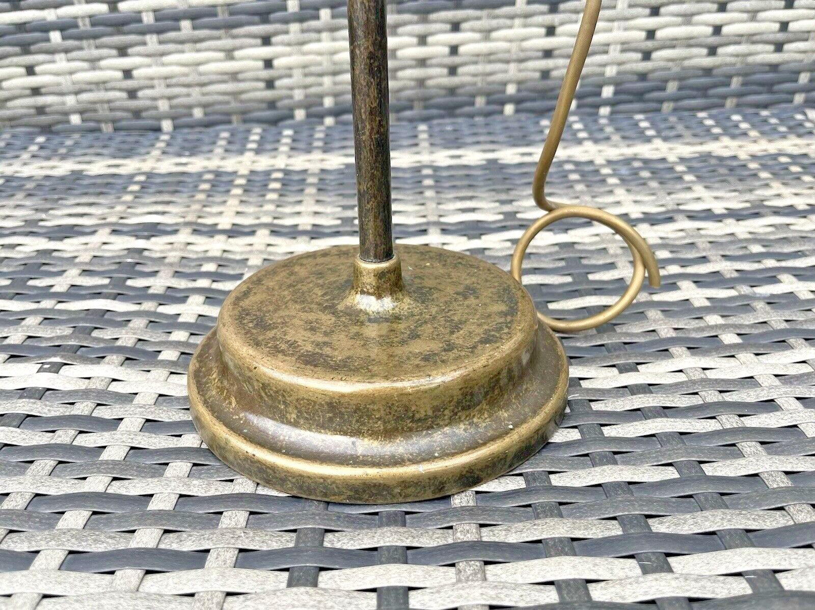 Antique Vintage French 1930's Brass Student Desk Lamp Base Light For Restoration photo vintage