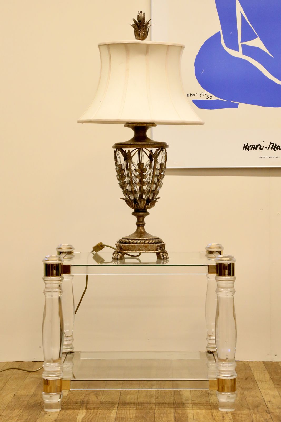 photo for sale Hollywood Regency Mid Century Modern Dewulf Selection / Belgo Chrome And Glass Side Tables
