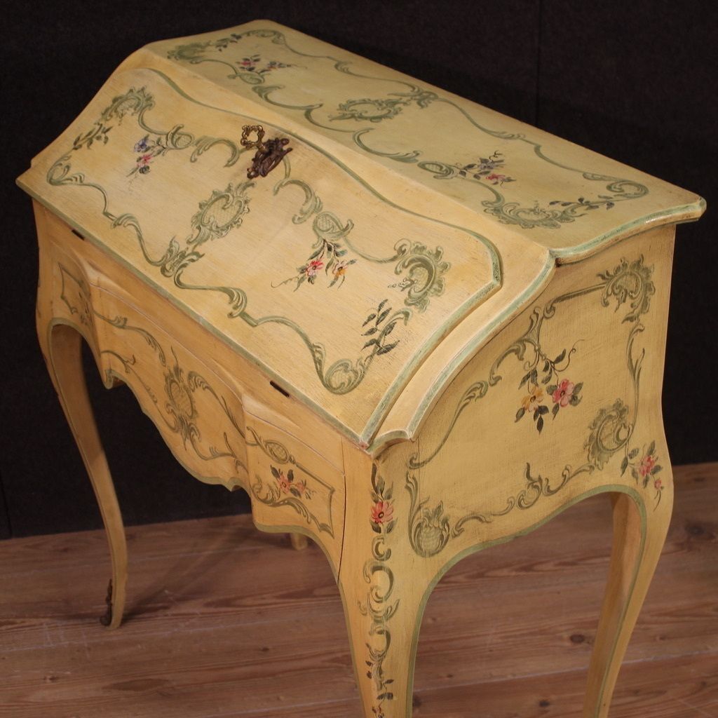 Furniture Painted Bureau In Venetian Style From 1960s photo