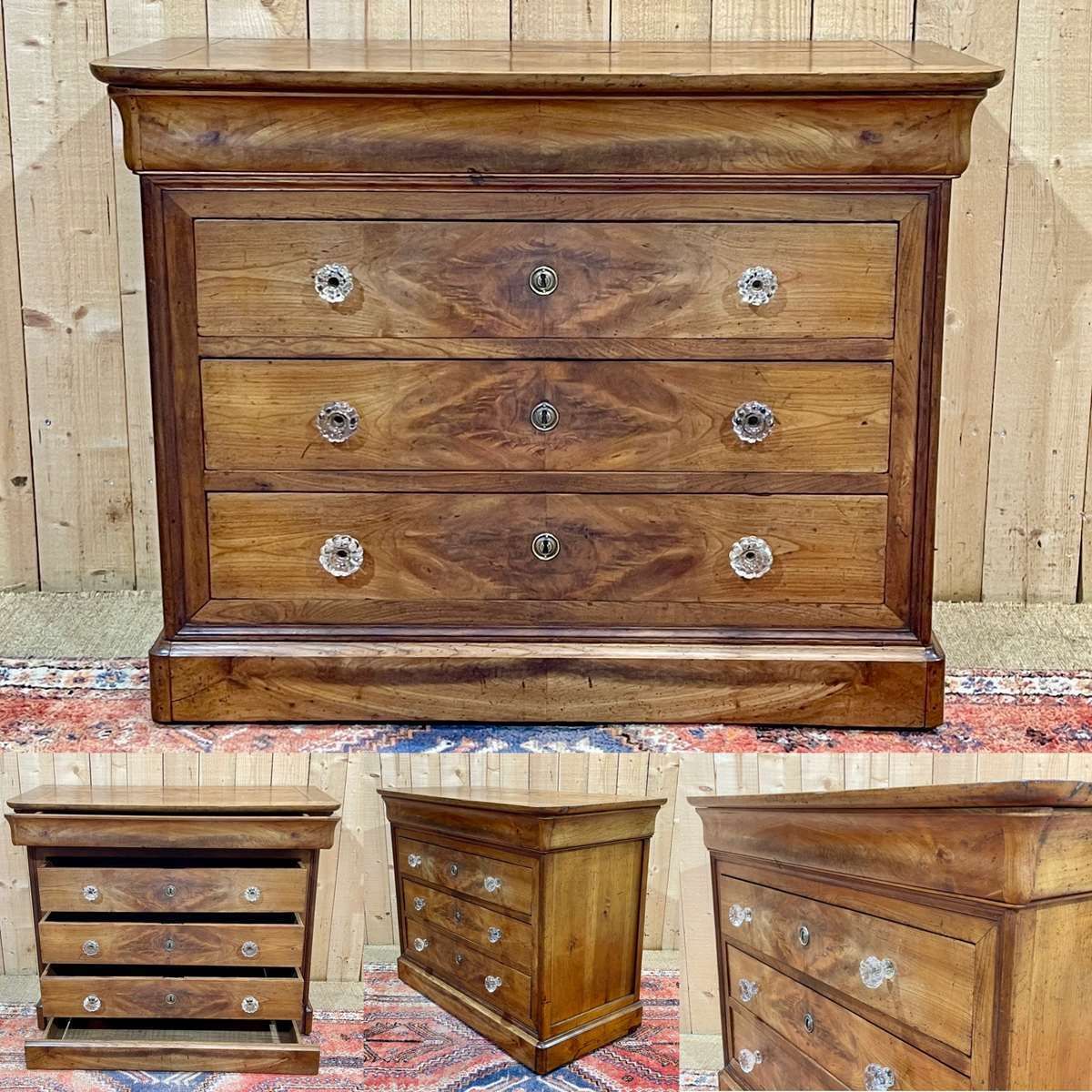 Louis Philippe 5 Drawer Chest Of Drawers From The 19th Century In Cherry Wood photo buy