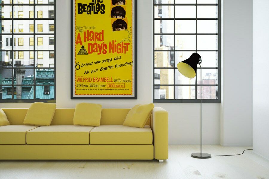 The Beatles 'A Hard Day's Night' Original Vintage Movie Poster, Australian, 1964 photo for sale