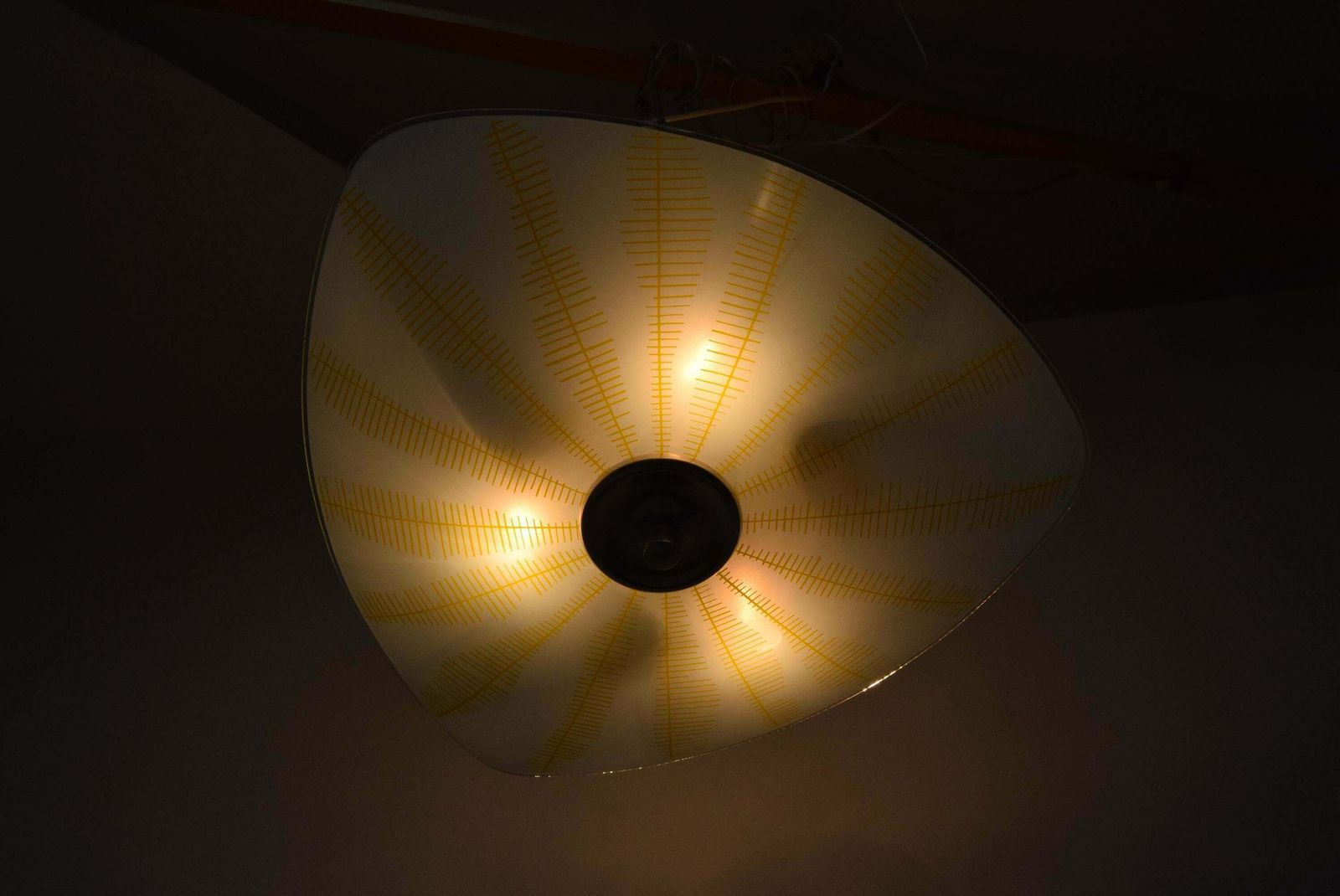Lighting Mid Century Glass Pendant By Napako, Czechoslovakia, 1970s. photo