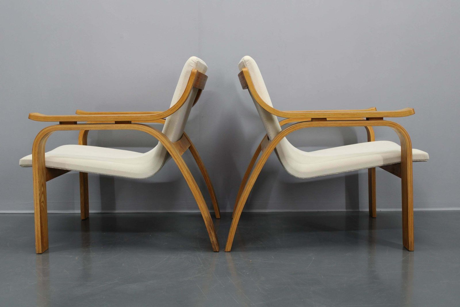 photo vintage 1970s Pair Of Rare Restored Armchairs In The Style Of Marco Zanuso, Czechoslovak