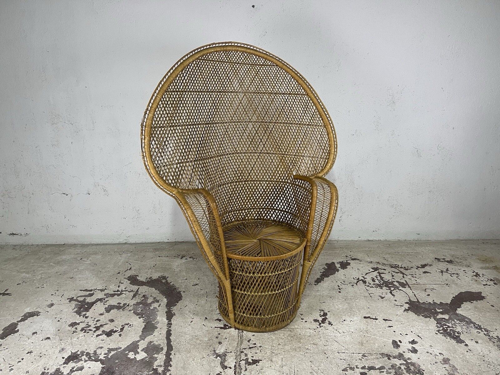 Emanuelle Pavone Wimini Rattan Armchair 1960s Vintage Design