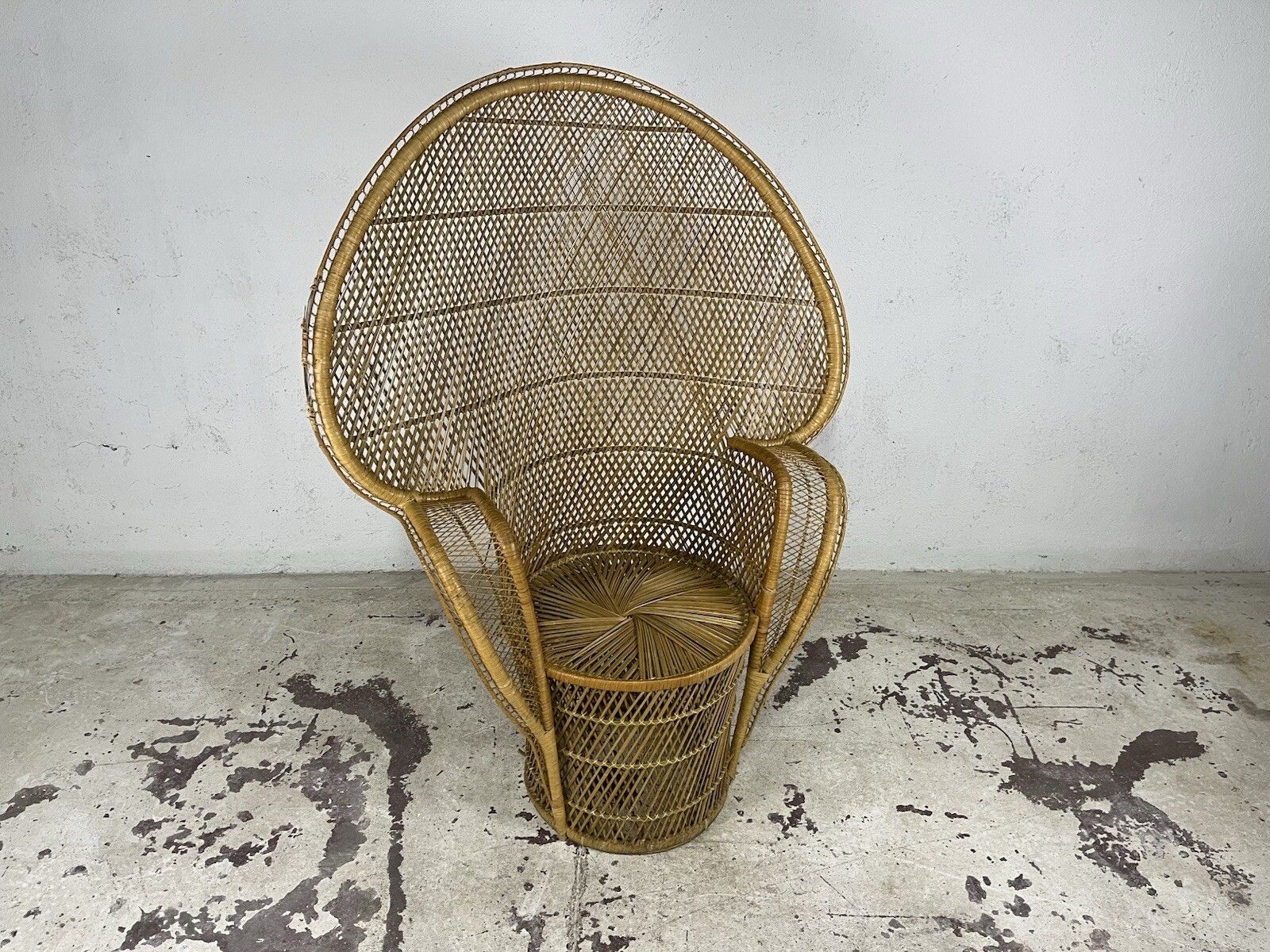 Emanuelle Pavone Wimini Rattan Armchair 1960s Vintage Design photo furniture