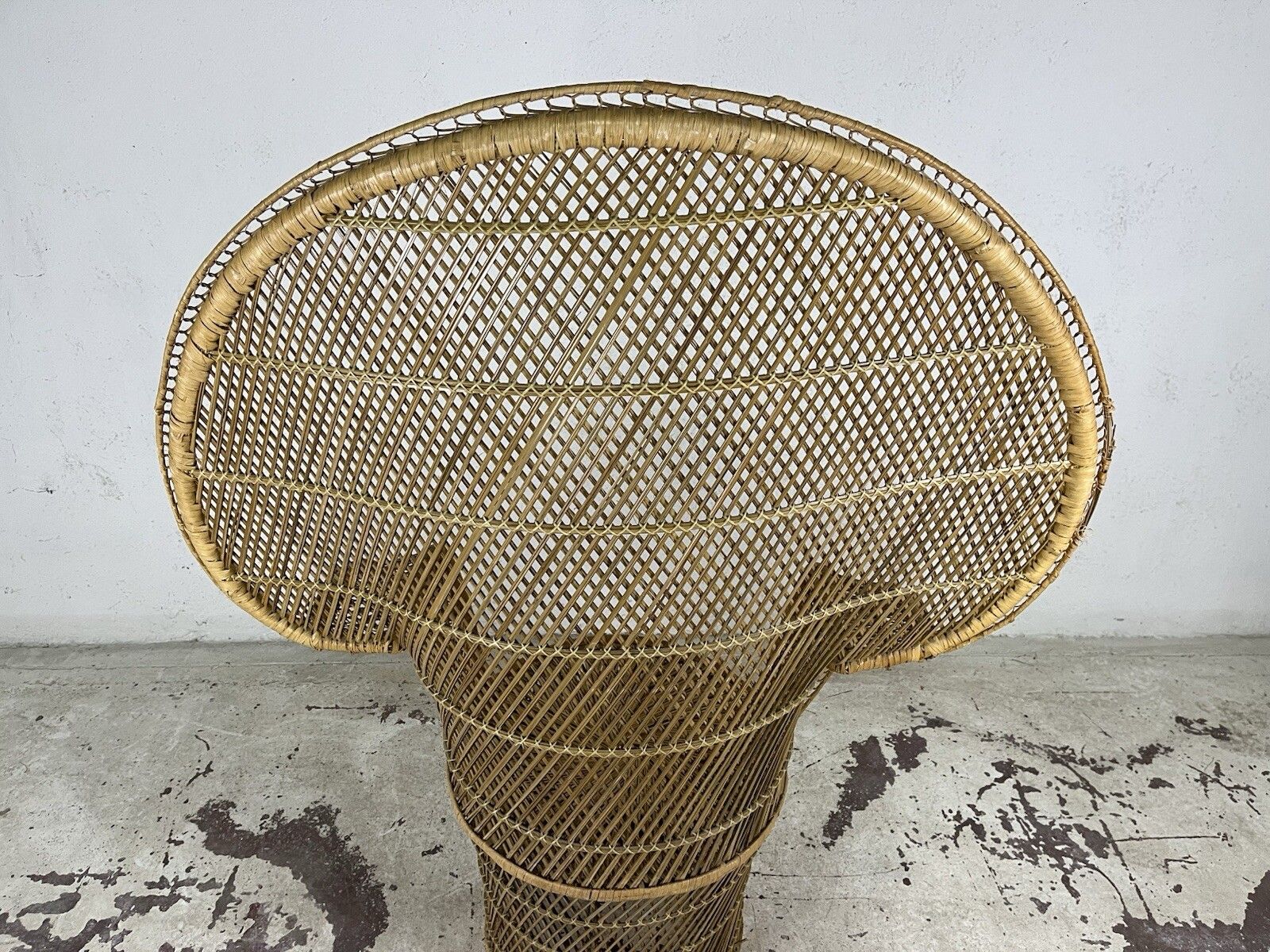 photo vinterior Emanuelle Pavone Wimini Rattan Armchair 1960s Vintage Design