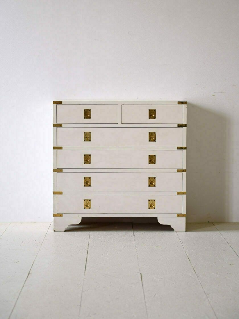 White 6 Drawer Chest Of Drawers photo for sale