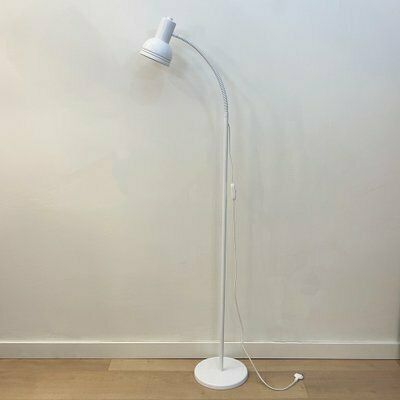 Vintage White Metallic Floor Lamp, 1970s photo furniture