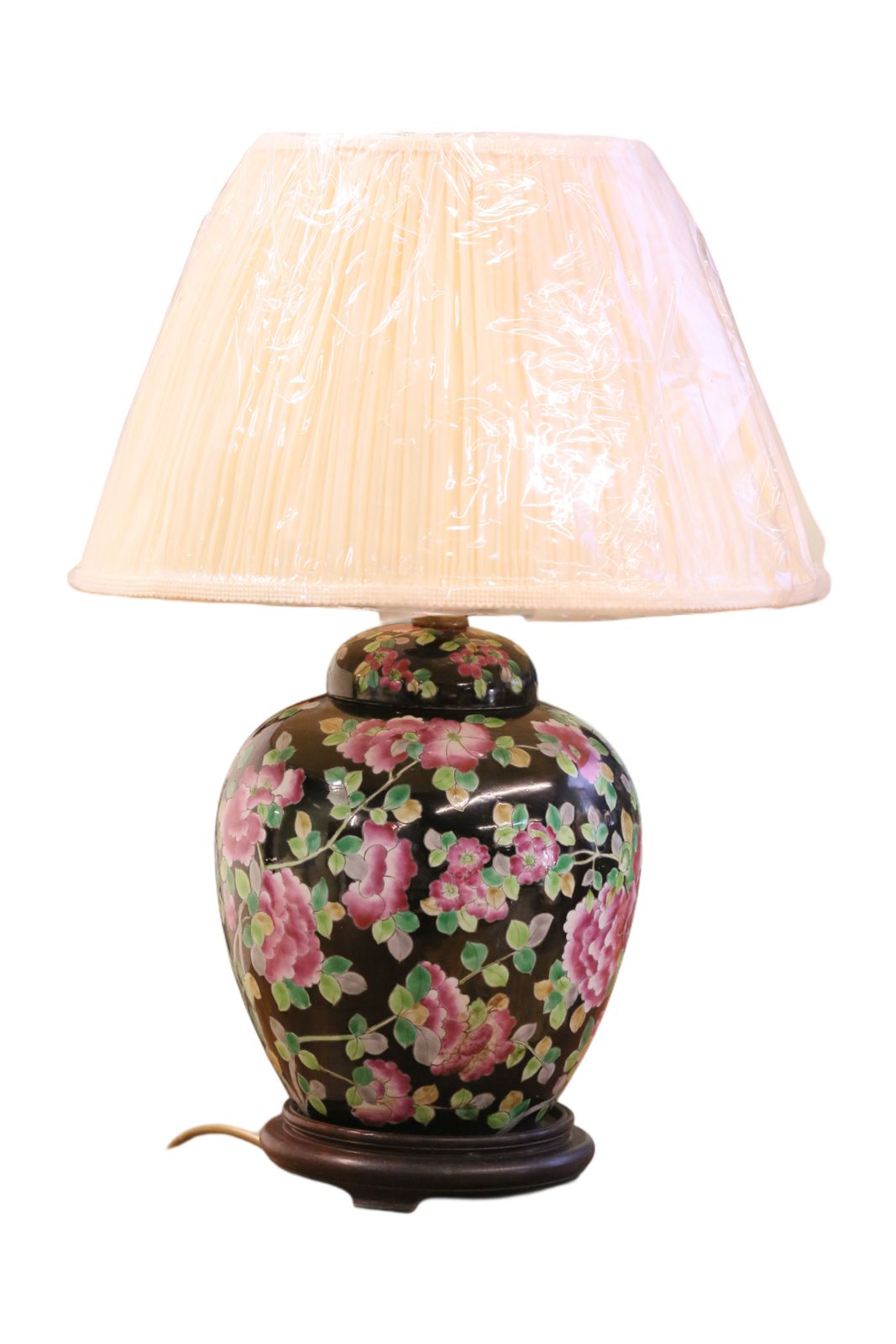 Chinese Antique Porcelain Lamp With Floral Motif   51cm Height photo buy