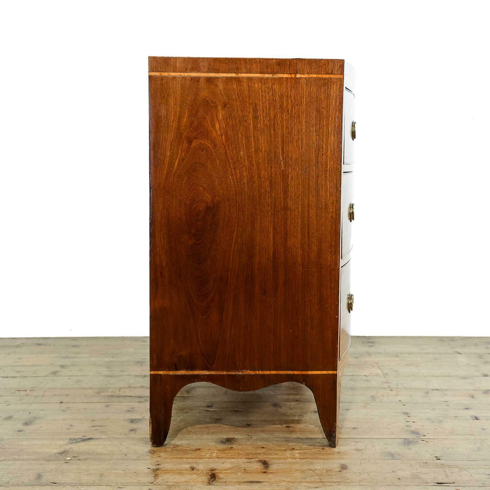 Antique Georgian Mahogany Bow Front Chest Of Drawers | Antique Storage | Bedroom Drawers | Antique Chest Of Drawer photo furniture