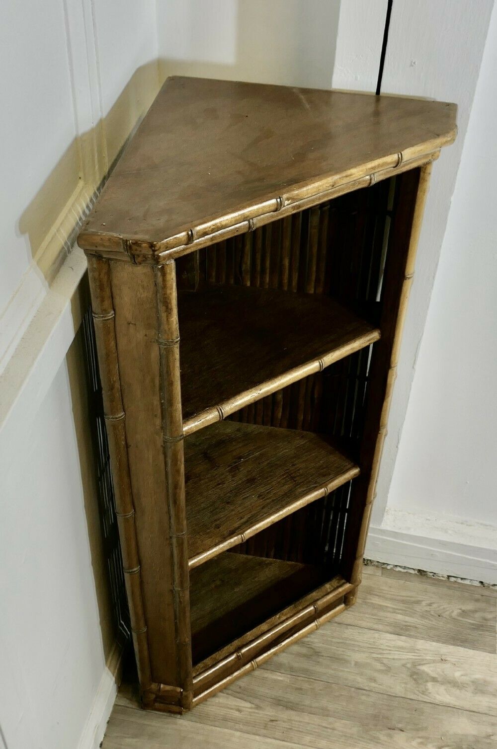 Victorian Bamboo Corner Unit With Open Shelves photo 474.0
