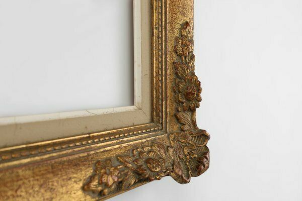 Baroque Gilded Painting Frame In Wood, France, 1900s photo vintage