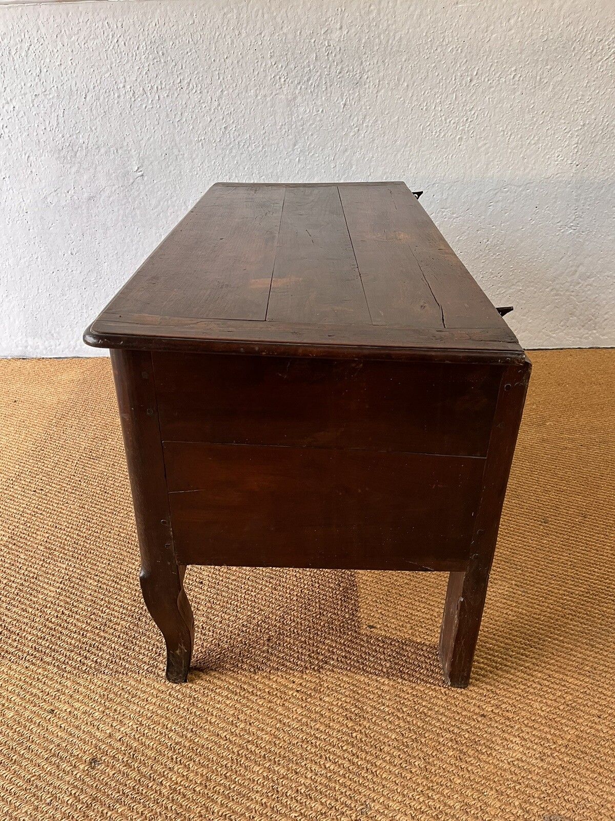 photo furniture Antique 18th C French Louis XV Fruitwood Coffer Storage Chest Trunk Side Table