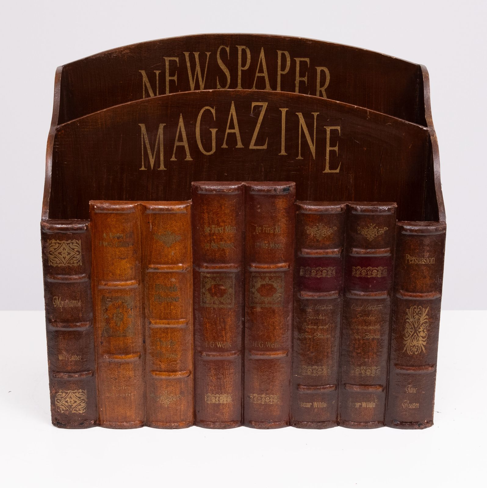 Eichholtz Faux Book Front Magazine Holder 1970s photo furniture