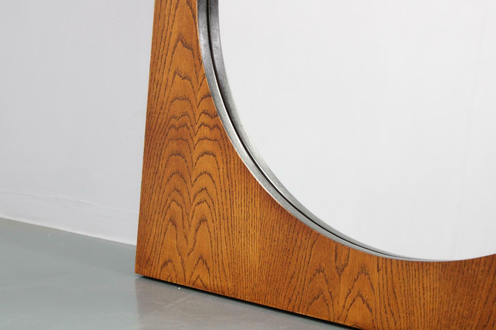 photo furniture 1970s Pair Of Oak Large Square Mirrors, Czechoslovakia