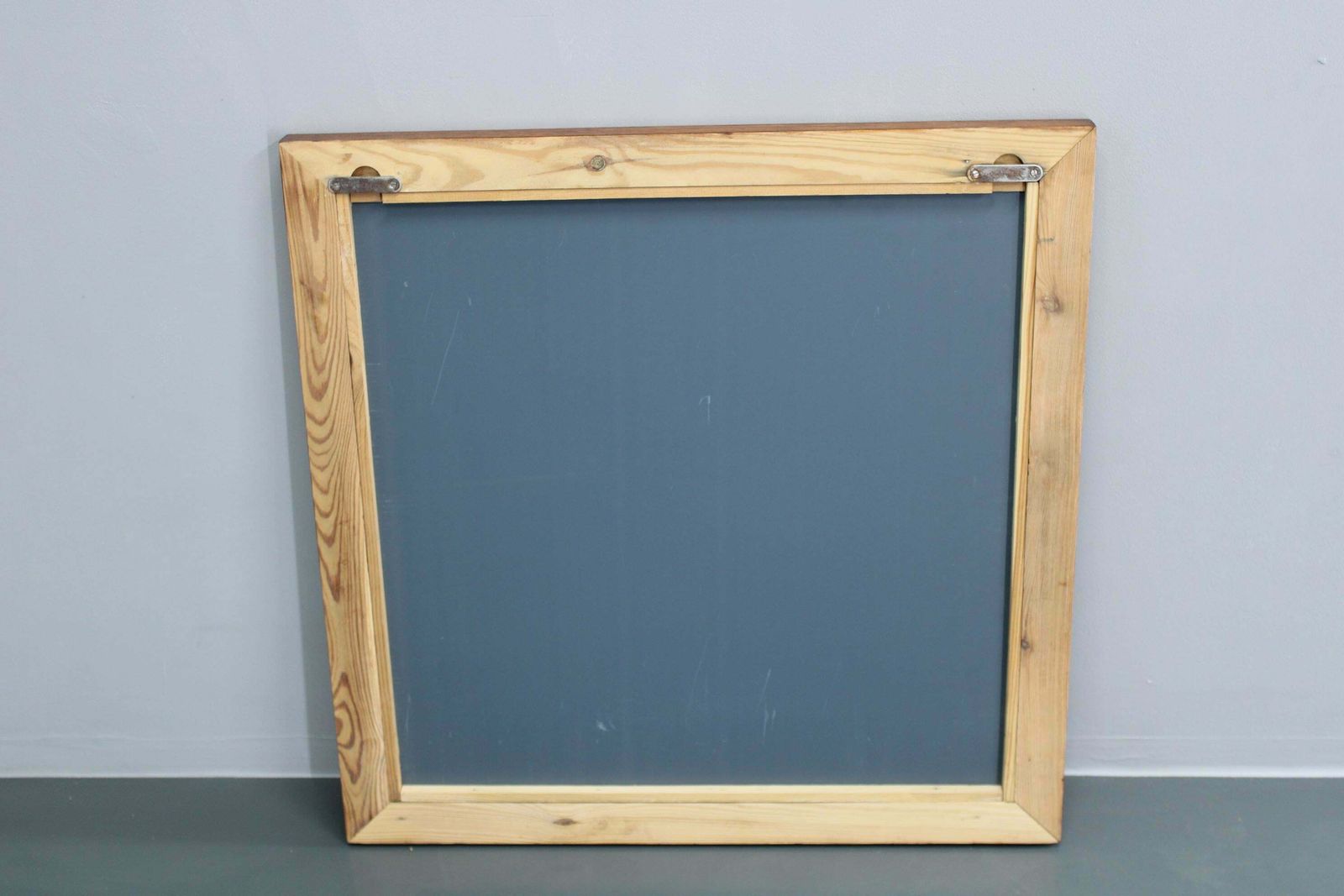 Home Decor 1970s Pair Of Oak Large Square Mirrors, Czechoslovakia photo