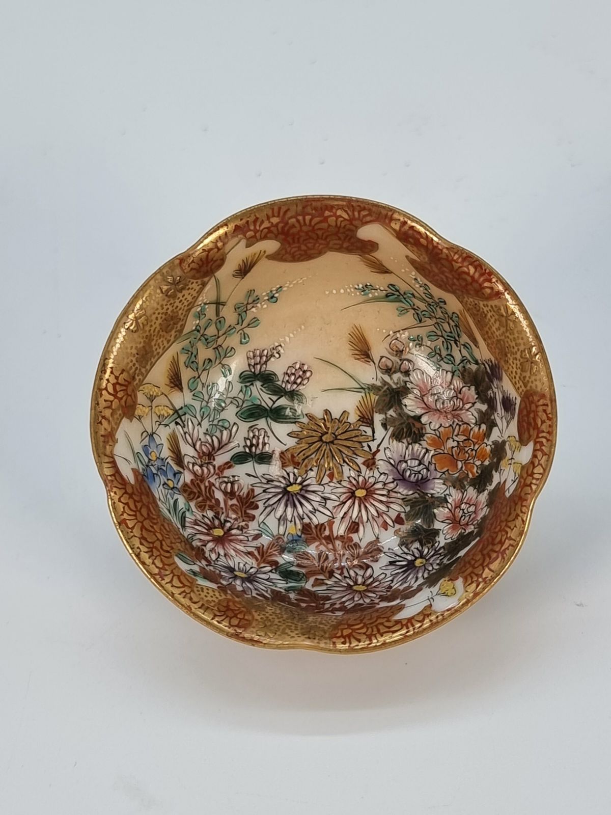 A Pair Of Japanese Meiji Period Miniature Porcelain Kutani Ware Bowls, Circa 1880 photo furniture