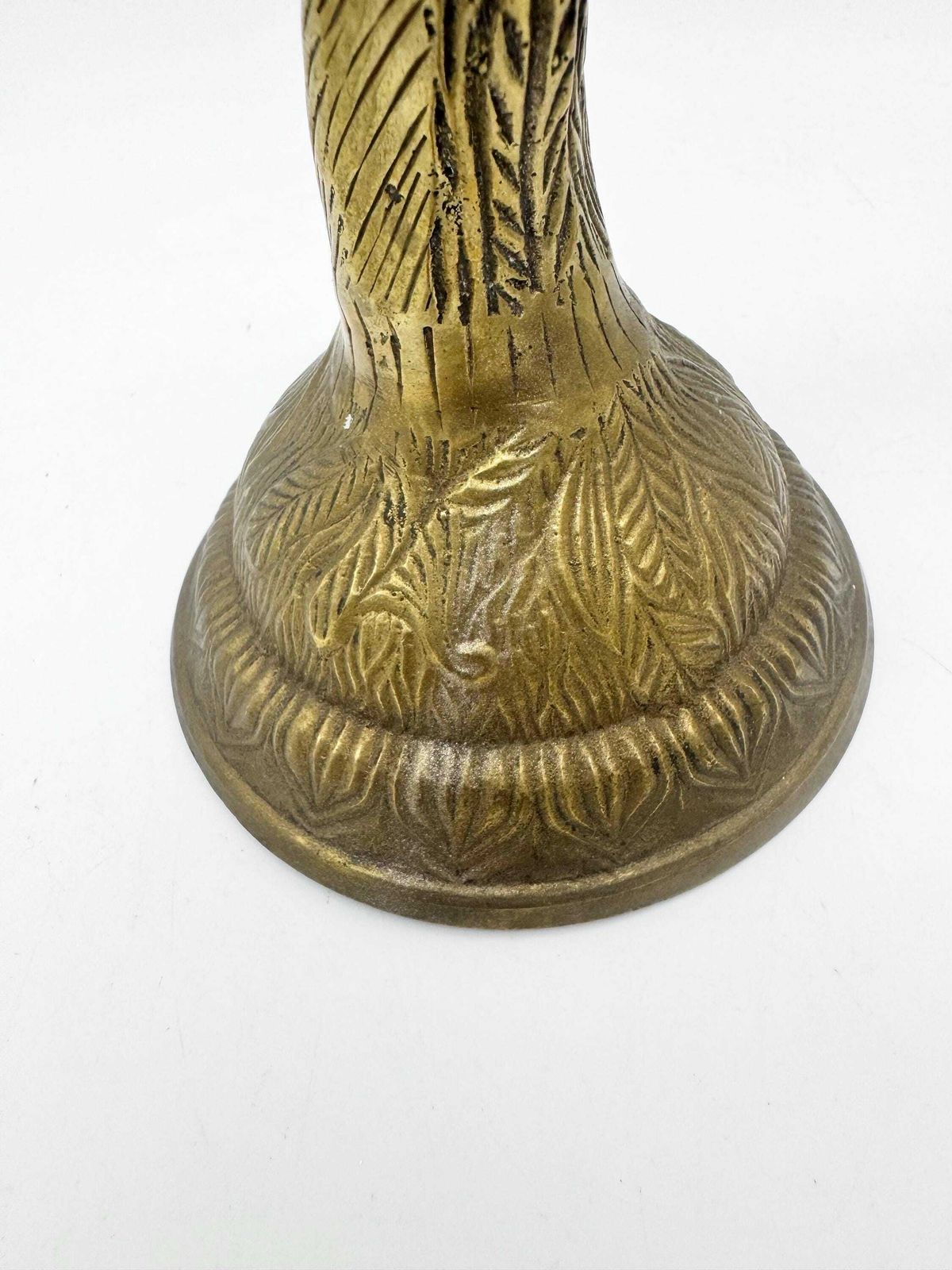 photo for sale Vintage Wood, Brass And Copper Owl Figurine, Owl Ornament