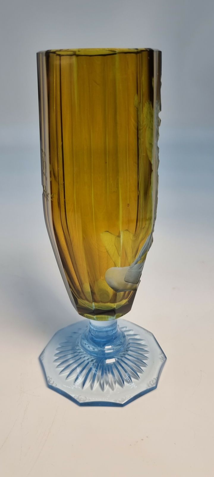 19th Century English Intaglio Engraved Stemmed Goblet, Circa 1880 photo furniture
