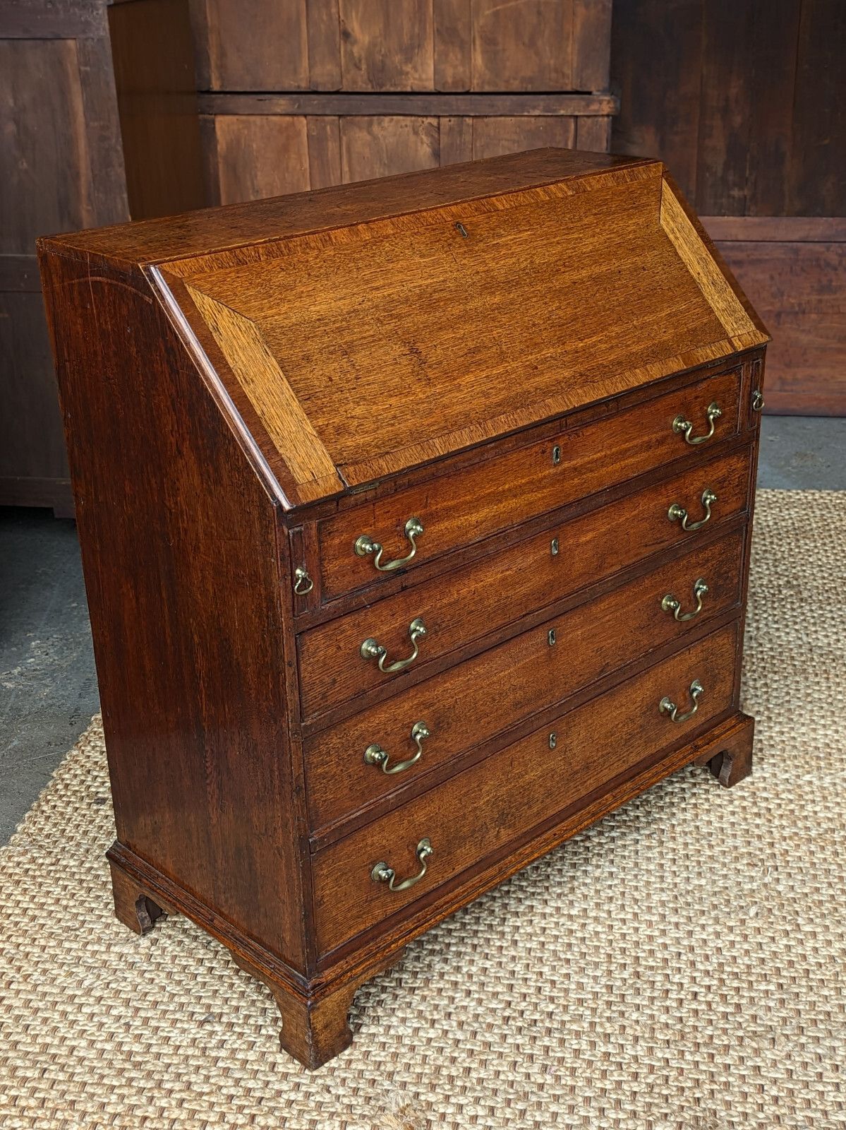 Antique Bureau Country Oak (Delivery Available) C1800 Home Office photo furniture